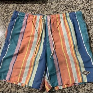 NWOT PacSun Multicolored Stripped Swim Trunks